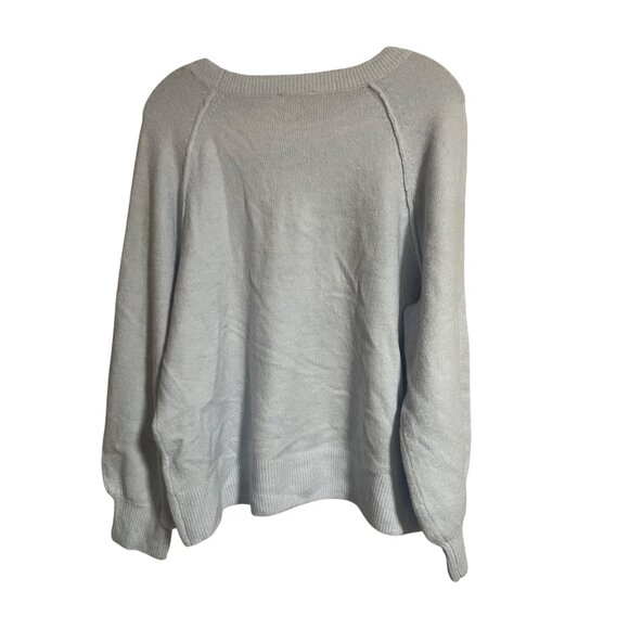 Vince Camuto Womens Light Blue Knit Sweater Size M Acrylic Blend Pullover Crew - Picture 2 of 7